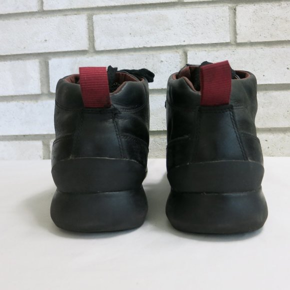 Geox Black Leather Comfort High Top Boots Men's Footear Casual Shoes Size 12 - Picture 6 of 7